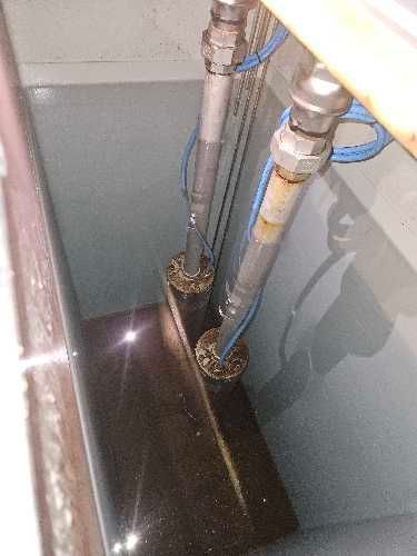 Commercial water tank before maintenance works