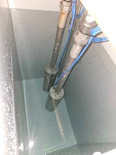 Cleaned and disinfected cold water storage tank at student accommodation building