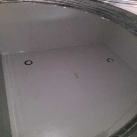 Cold water storage tank cleaning in progress at occupied student accommodation