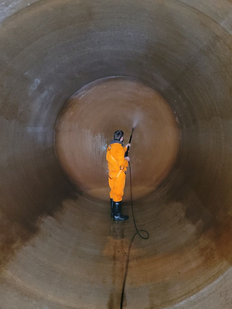 Full water tank cleaning, chlorination and certification provided as part of our compliance service.