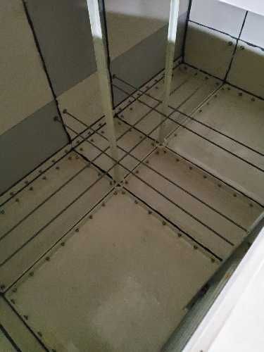 Cleaned and disinfected cold water storage tank at student accommodation building